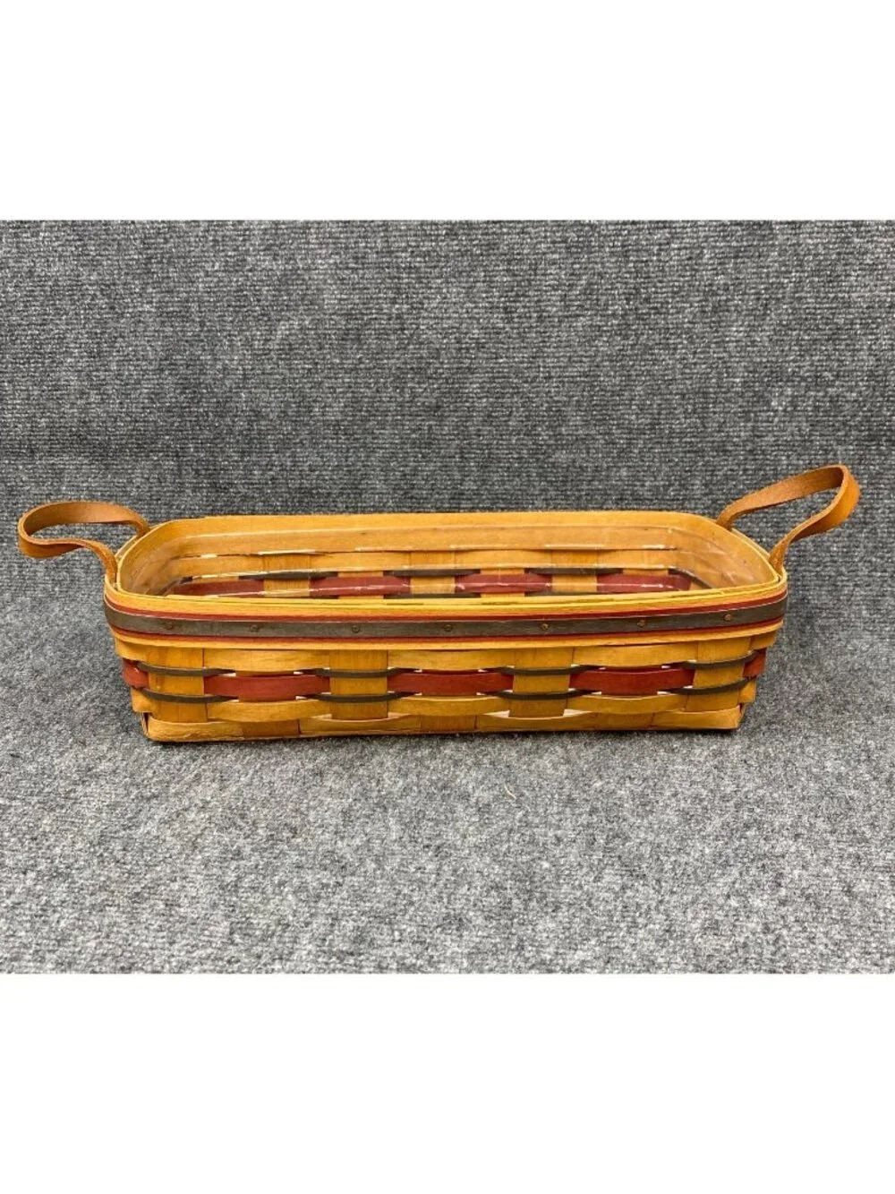 Longaberger 1993 Crisco American Baking Basket 14745 Leather Handles NOS Liner